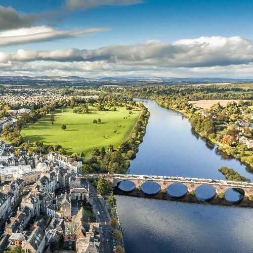 Perth city aerial view