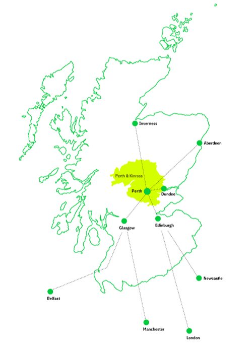 Perth and Kinross Map in Scotland